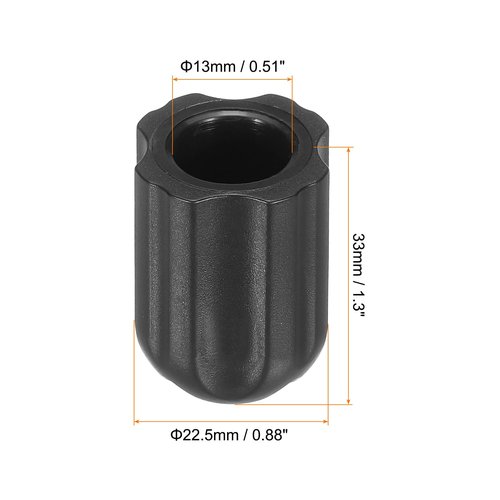 PATIKIL 0.51 Inch Chair Feet Replacement, 4 Pack Non-Slip Plastic Outdoor Camping Chair Leg Tips Cap Folding Chair Legs Floor Protectors Fit for 0.51" Chair Feet, Black