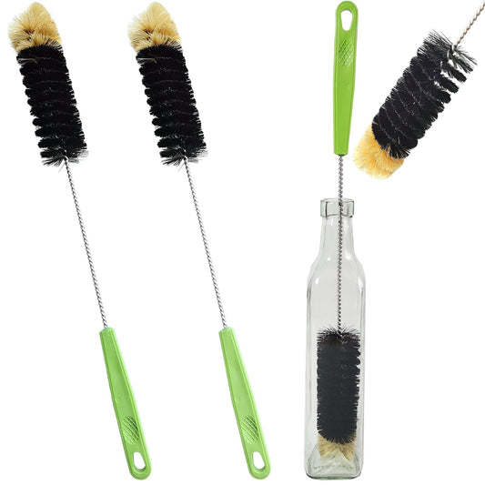 2 Pack 16" Bottle Brush, Dokpod Long Handle Cleaning Brushes for Long Narrow Neck Bottle Cleaning Water Beer Wine Sports Bottle Thermos Flask Bottles Cleaning Hummingbird Feeder Vase Cleaning Brushes