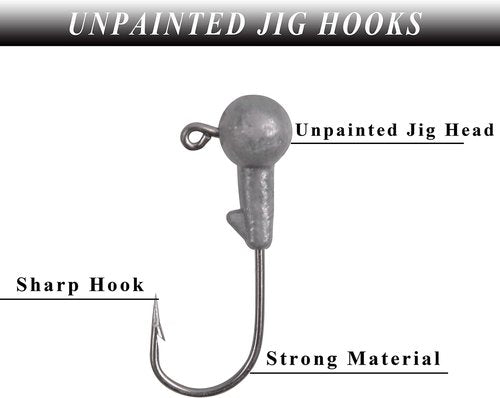 Crappie Lures Jig Heads Kit, Tube Bait Crappie Jig Panfish Kit Crappie Bait Soft Plastic Worms Fishing Lures Kit Mini Jigs for Trout Saltwater Freshwater