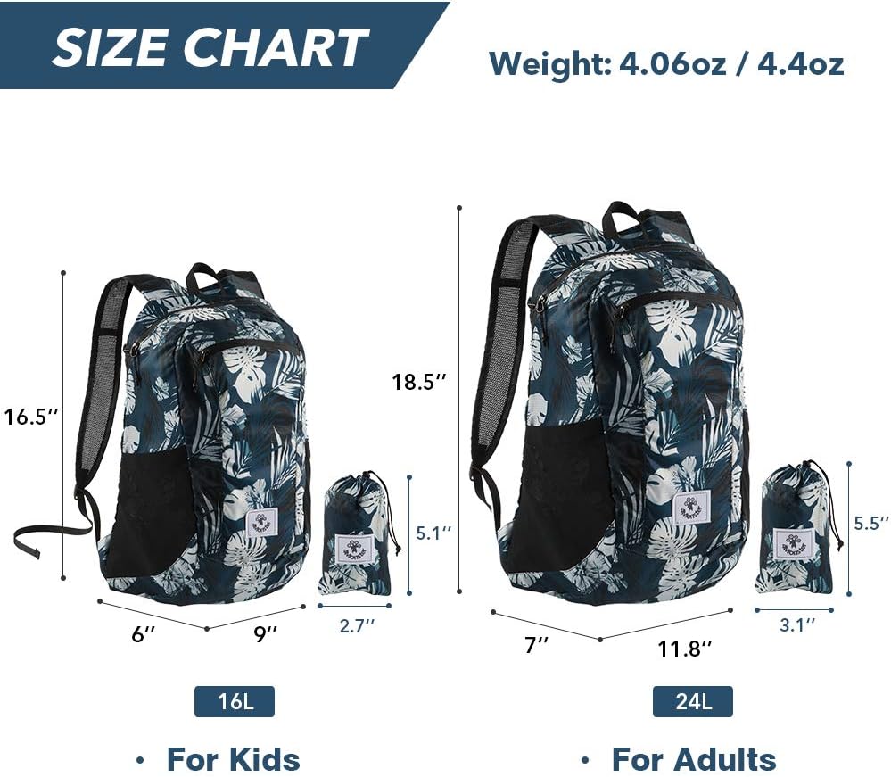 4Monster Hiking Daypack,Water Resistant Lightweight Packable Backpack for Travel Camping Outdoor