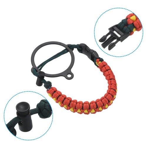 PATIKIL Water Bottle Holder, Paracord Handle Carrying Lanyard Strap Carrier with Ring for 32oz to 40oz Wide Mouth Bottles, Red