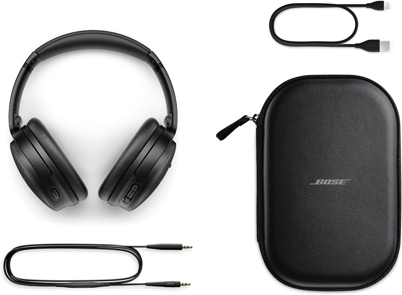 Bose QuietComfort Bluetooth Headphones, Wireless Headphones with Active Over Ear Noise Cancelling and Mic, Deep Bass, Up to 24 Hours of Playtime, Sandstone