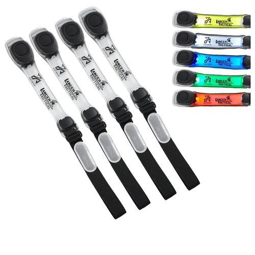 Lancer Tactical x Zion Arms LED Arm Band with Multi-Color Lights for Airsoft, Running, Hiking, Paintball (Four Pack)