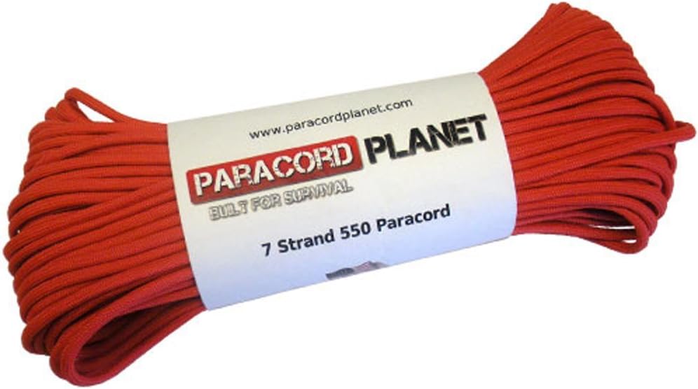 Paracord Planet 550 lb, 50' Foot Hank, Parachute Cord. Also Known as Paracord Rope, Parachute Rope, Utility Cord, Tactical Cord, and Military Cord. USA Made to Provide Durability and Strength.