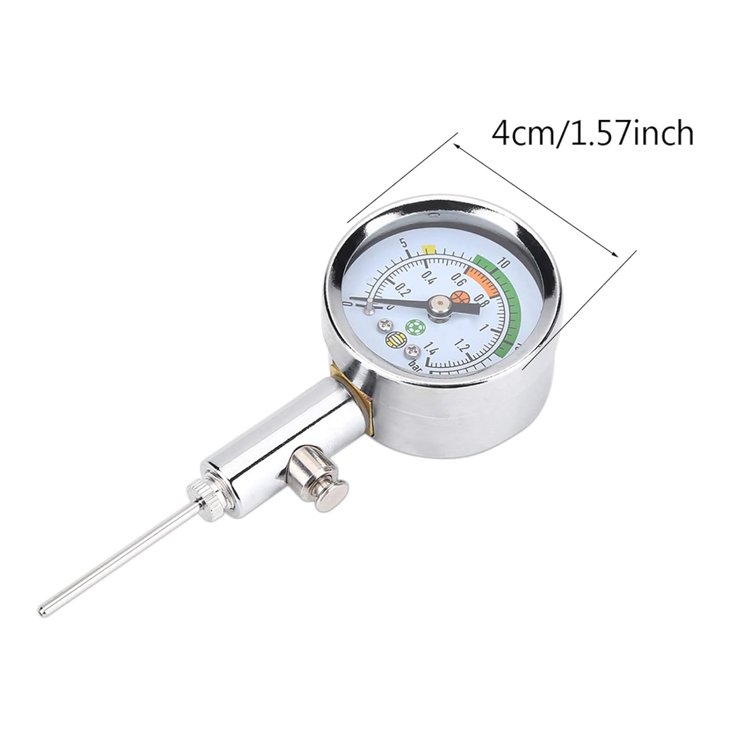 Dioche Ball Pressure Gauge, Mini Utility Air Pressure Barometer Tool for Basketball Football Volleyball