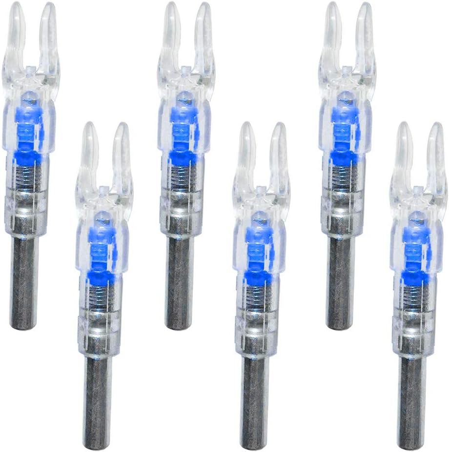 S Lighted Nocks for Arrows with .244 Light up Knocks Turn on Automatically When Shoot 6-Pack