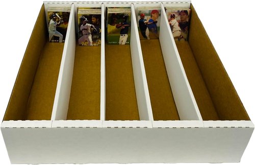 Max Protection (2) 5000 Count Card Storage Box - Durable Corrugated Cardboard for Trading, Sports & Gaming Cards, Full Lid Design, Home Organization