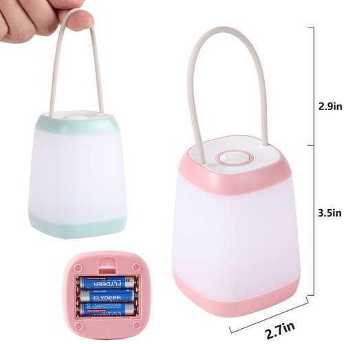 Hilngav 3 Pack LED Camping Light, 3 Light Modes Battery Powered Night Light for Indoor and Outdoor Emergency Light, Tent Lantern, Camping (Pink, Black, Green), three-colour