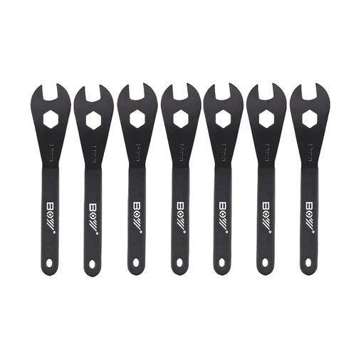 KMRDND Bike Cone Wrench Set Tool, Bicycle Wheel Hub Axle Nut Installer Remover Cycling Wrench (Wrench13-14-15-16-17-18-19mm)