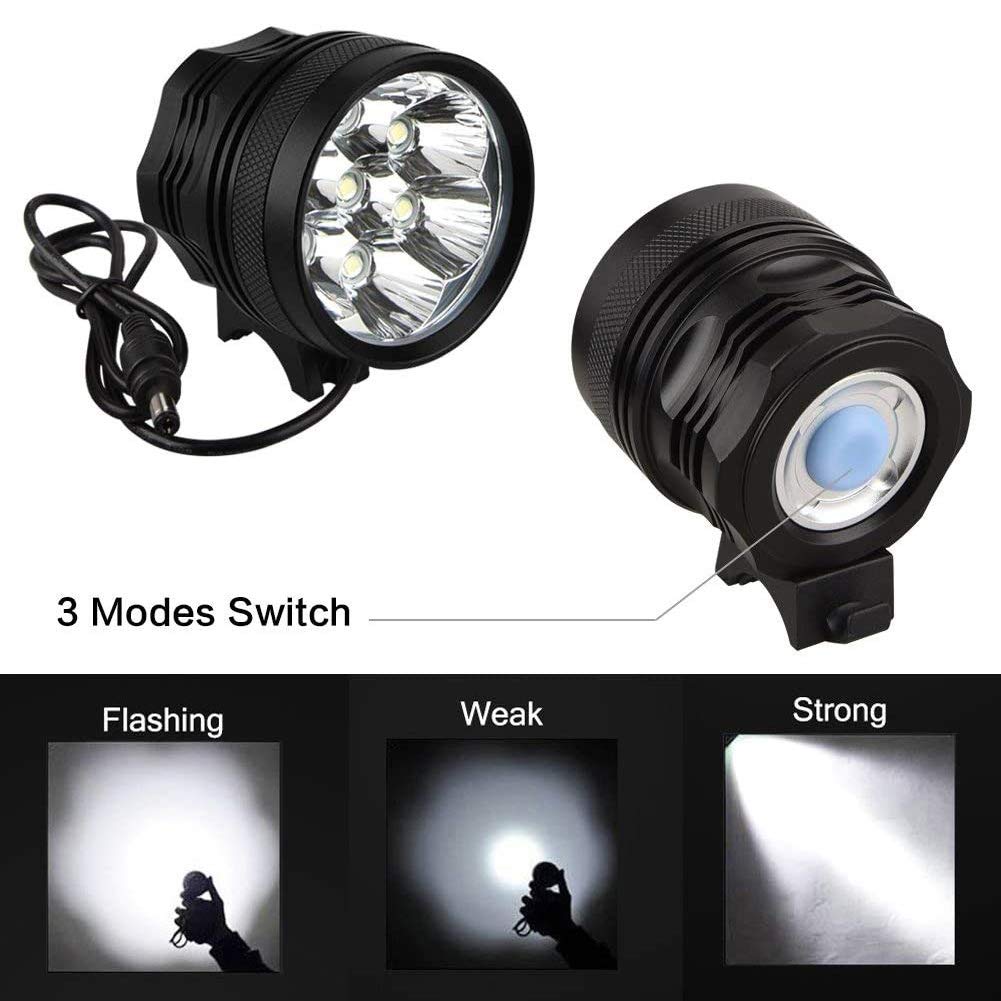 10500 Lumens 7 Led Bicycle Lights Front and Rear