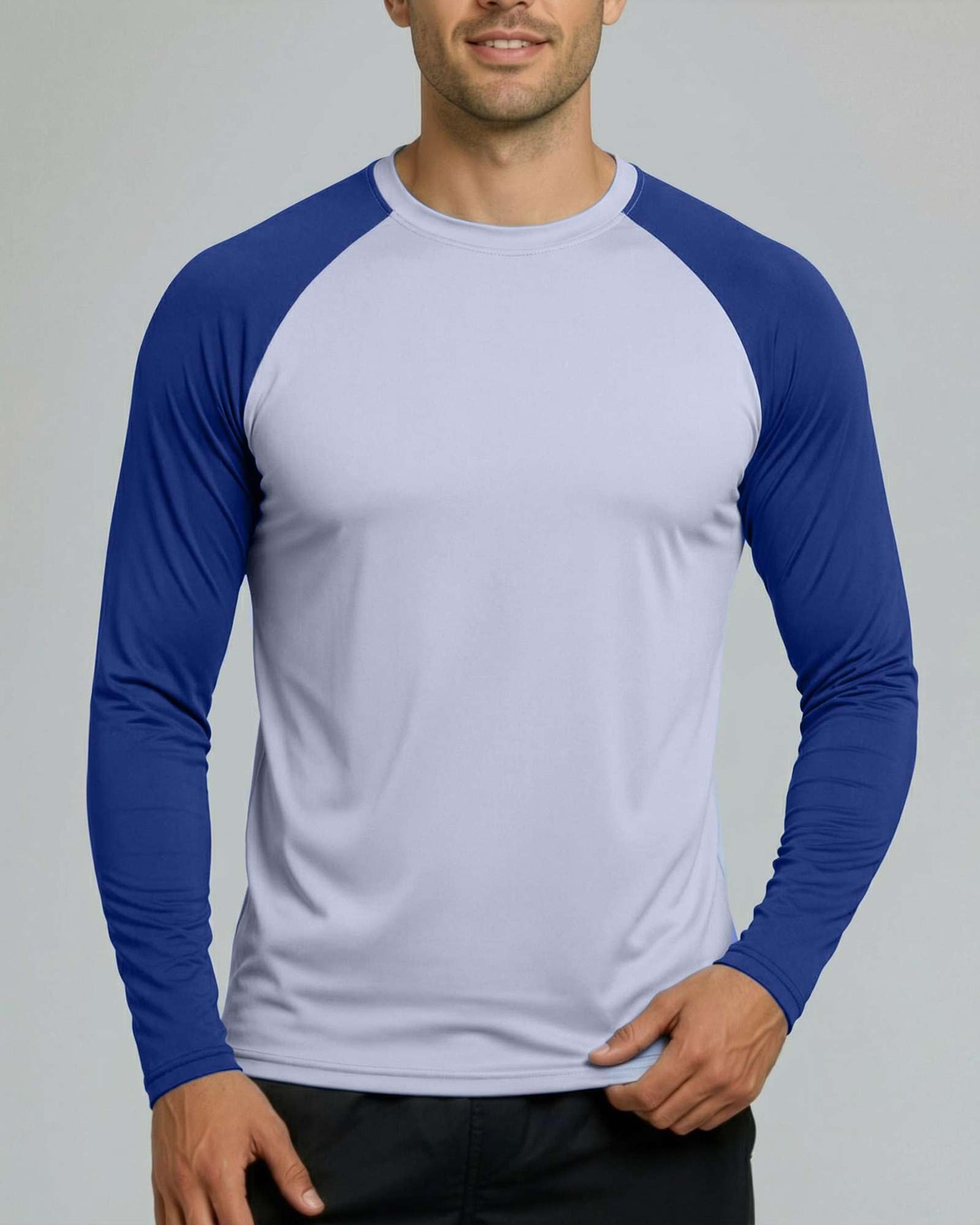 Real Essentials 4 Pack: Mens Long Sleeve Rash Guard Shirt UPF 50+ Swim Beach UV Sun Protection Fishing Quick Dry (Big & Tall)