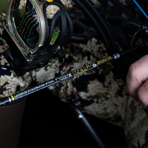 Victory Archery VAP SS 0.166" Micro Diameter Hunting Arrow (Spine: 300, 6 Pack Fletched, Straightness ± 0.001 - Elite - Yellow)