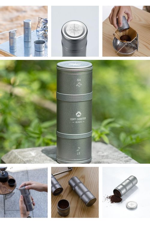 camping moon Coffee Canister 2-Stage CNC Cutting Duralumin CC-51-H