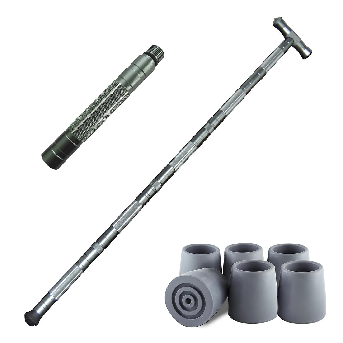 aiGear Premium Walking Hiking Stick and Ext Section and Anti Skid Rubber Tips