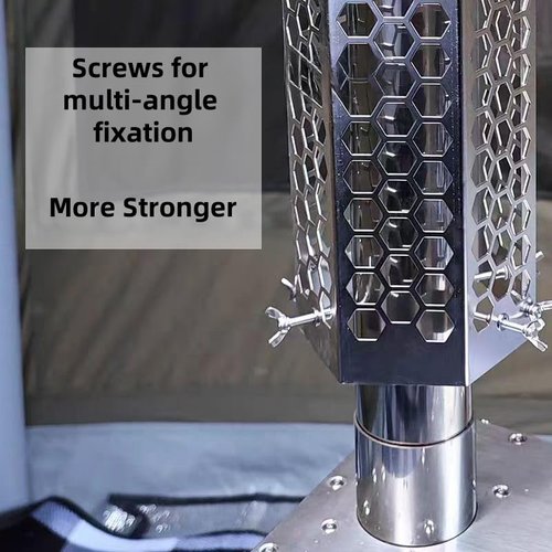 Dandelion shell Fireproof Stove Chimney Mesh Protector - Detachable Anti-Scalding Net with 304 Stainless Steel Material - Fits Pipe Diameter 1.97" to 3.54" - Portable and Safe