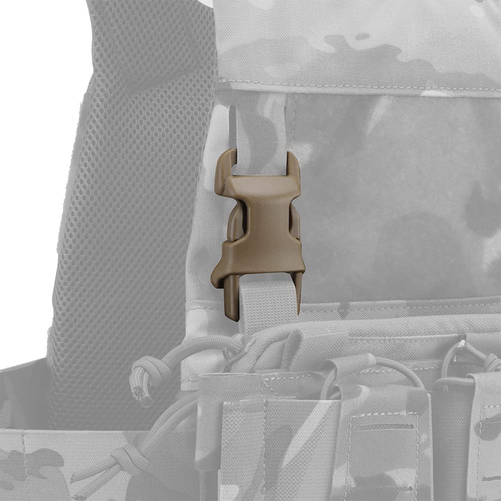 2pcs 2.5CM QASM Quick Attach Surface Mount Buckle Tactical Mil-spec MOLLE PALS Webbing Hunting Vest Modular Attachment Point