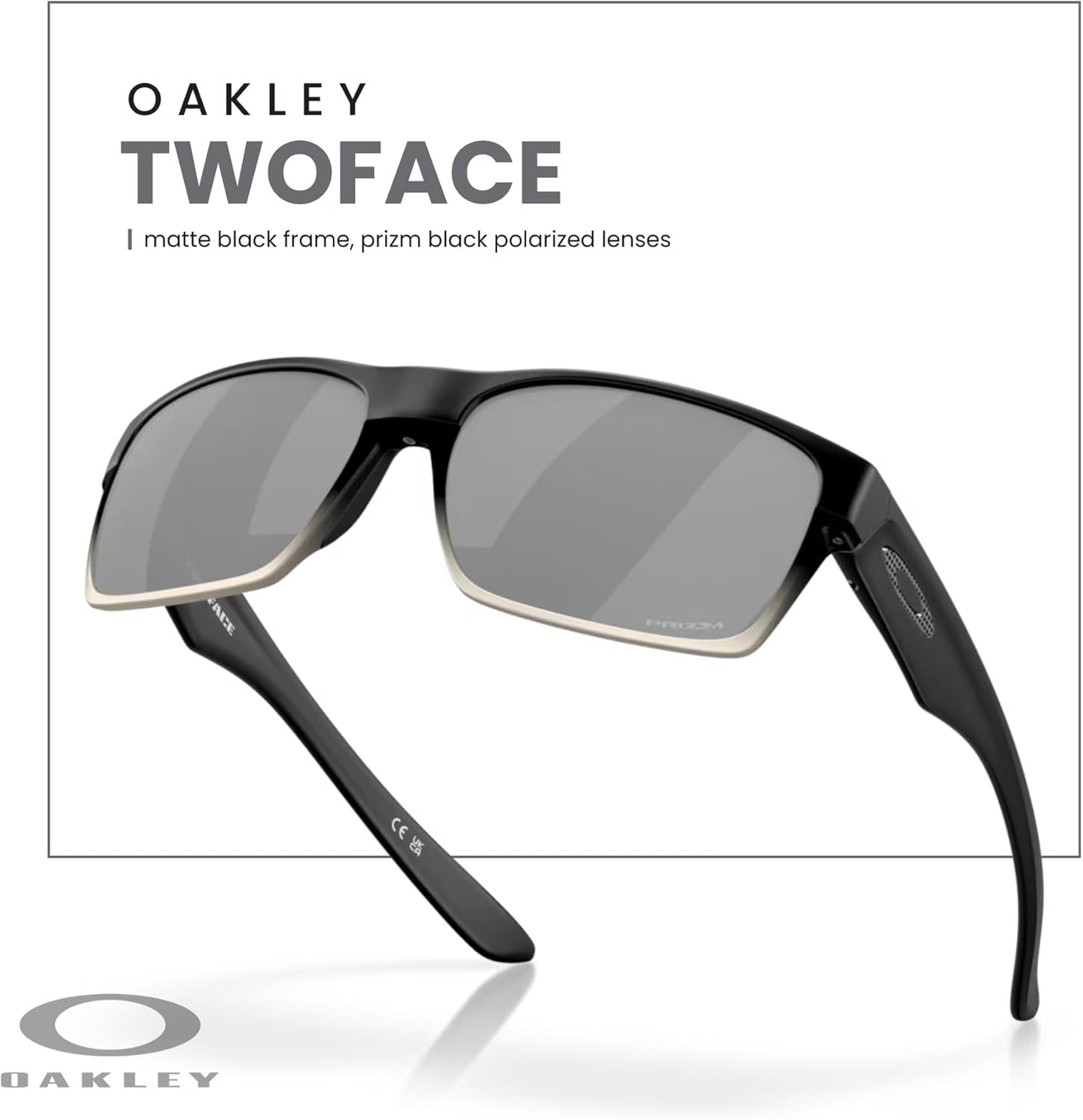 OAKLEY Twoface OO9189 Square Sunglasses For Men+ Bundle Accessory Leash Kit, Microfiber Pouch
