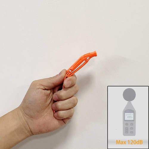 HEIMDALL Emergency Whistle with Lanyard for Safety Boating Camping Hiking Hunting Survival Rescue Signaling (Orange-3 Pack)