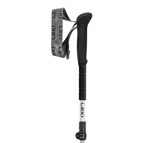 LEKI Skytera FX Carbon SL Collapsible Adjustable Lightweight Walking Poles for Thru-Hiking, Fast-Packing, & Mountaineering - White-Black-Orange - 110-130 cm