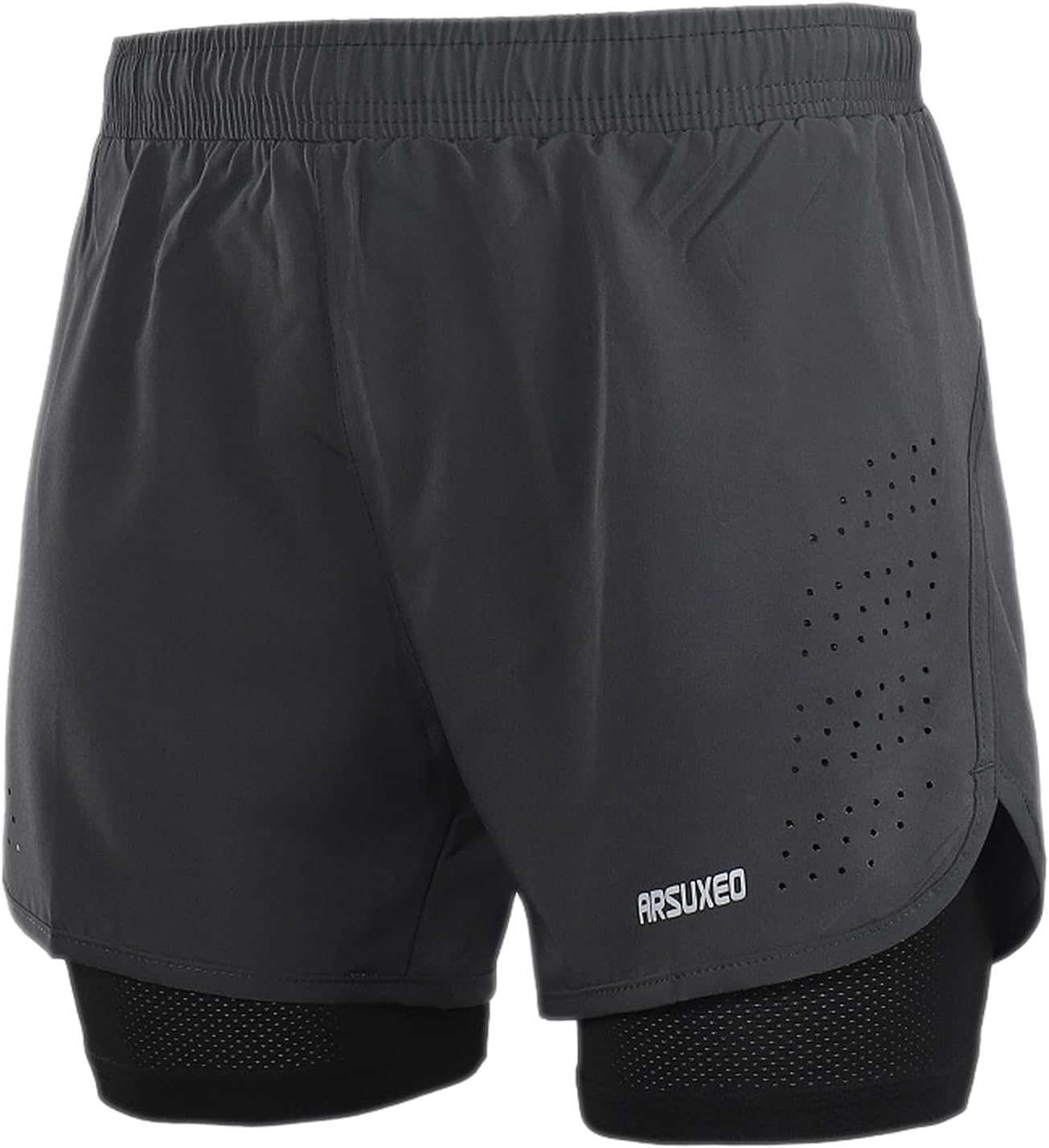 ARSUXEO Men's Active Training Running Shorts 2 in 1
