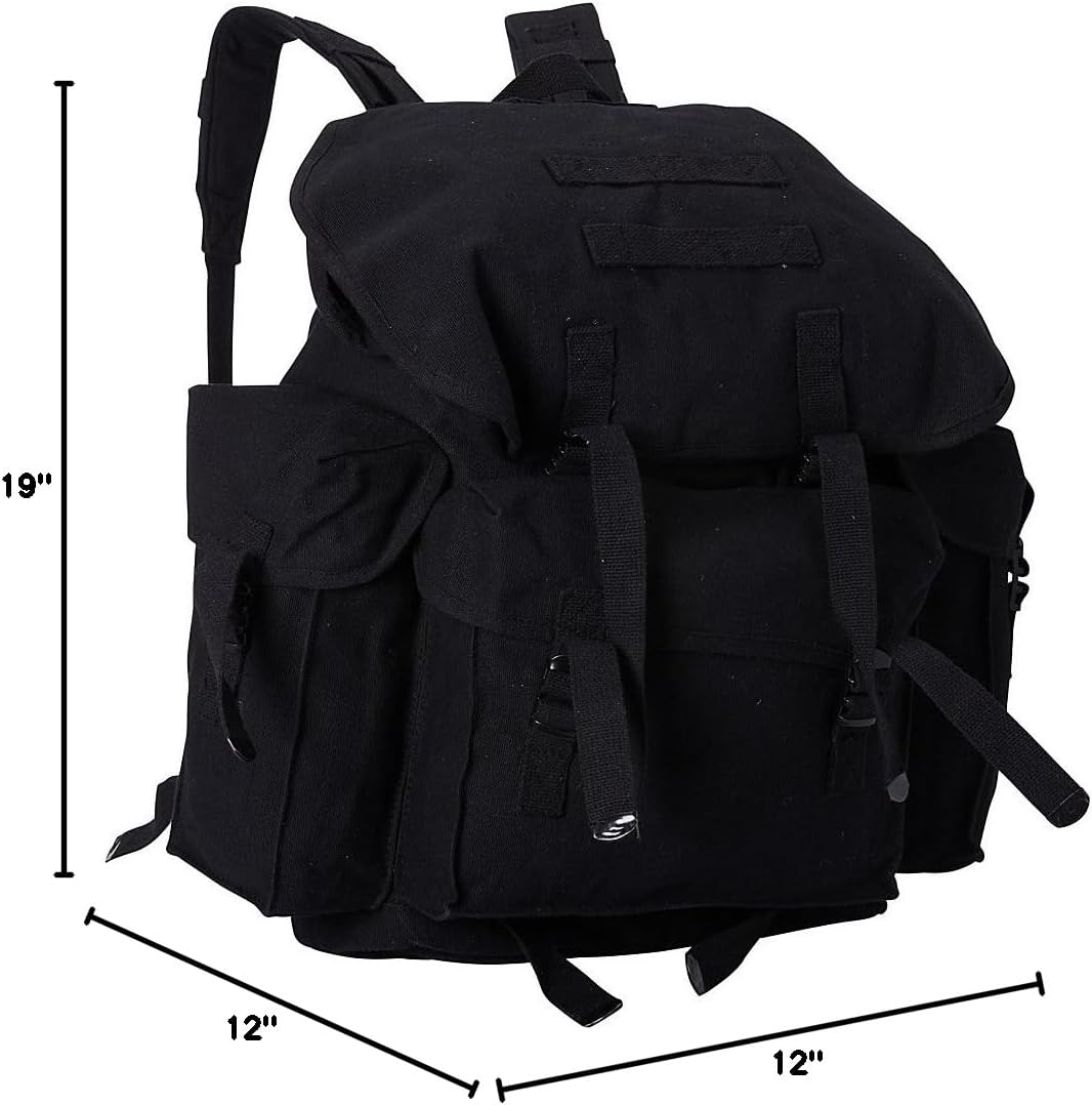 Fox Outdoor Products NATO Style Rucksack - Classic Multi-Pocket Versatile Backpack with Modular Webbing & Storm Flap Closure