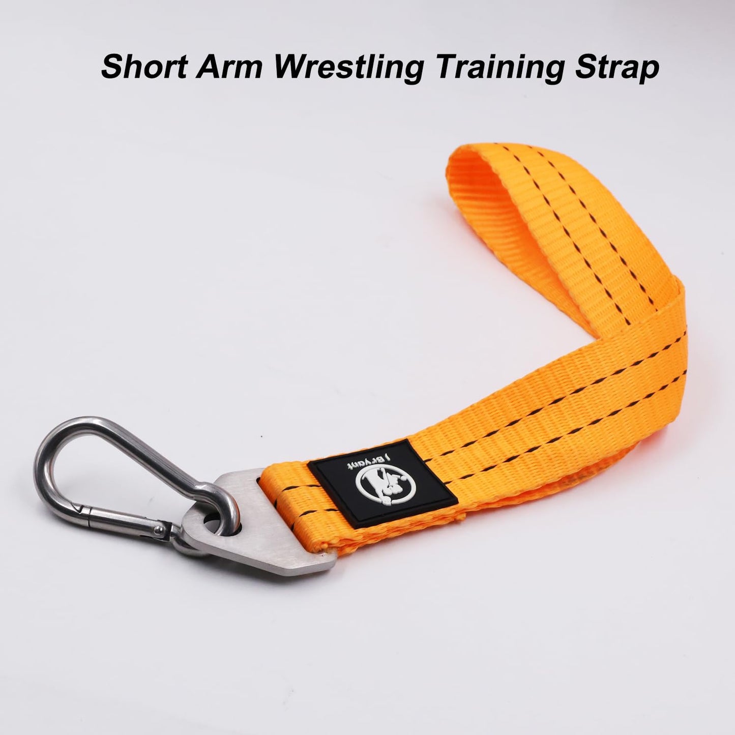 Arm Wrestling Training Strap Belt Hand Grip Arm Finger Forearm Exerciser Strengthener for Cable Machine (Short)