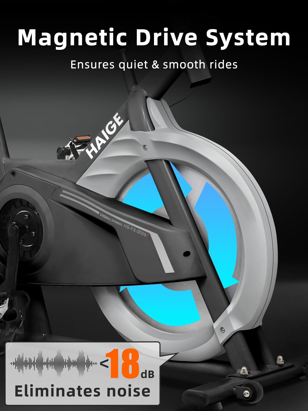 Exercise Bike, Plus Magnetic Resistance/Brake Pad Indoor Cycling Bike Stationary, Cycle Bike with Comfortable Seat Cushion, Digital Display with Pulse