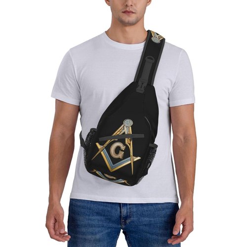 Mqtzyiwx Master Masonic Sling Backpack Hiking Backpack Crossbody Bag Sports Lightweight And waterproof Chest Bag Shoulder Bag For Women Men