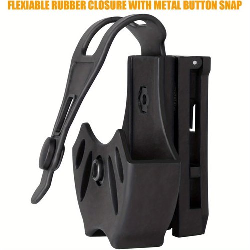 Upgrade Polymer Handcuff Case for Most Chain or Hinged Cuffs,Fits ASP, Quick Release Law Enforcement Duty Handcuff Holster, MOLLE Compatible Belt Clip,Matt Black