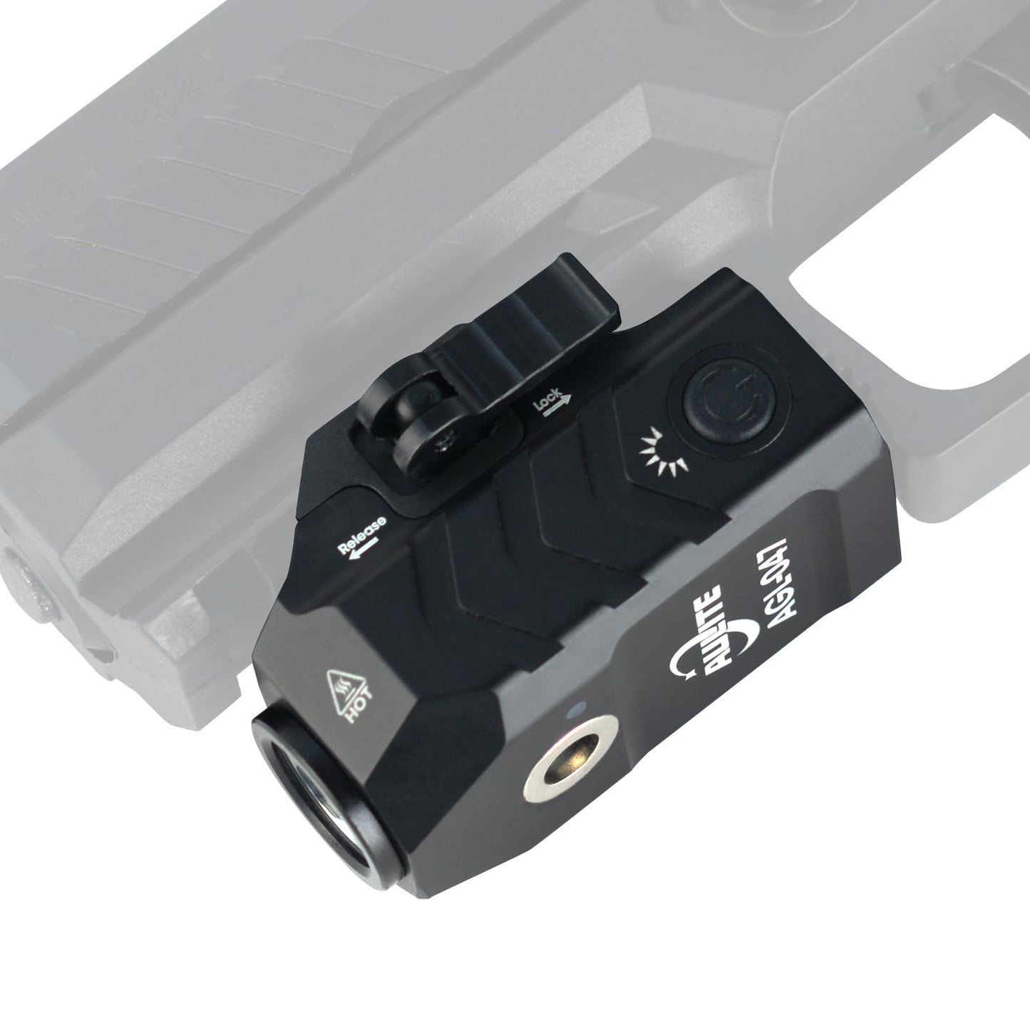 AULITE Tactical Flashlight Low Profile Quick Release,Mini Size,Magnetic Rechargeable for Pistol,Airsoft Light,Picatinny Rail Attachments