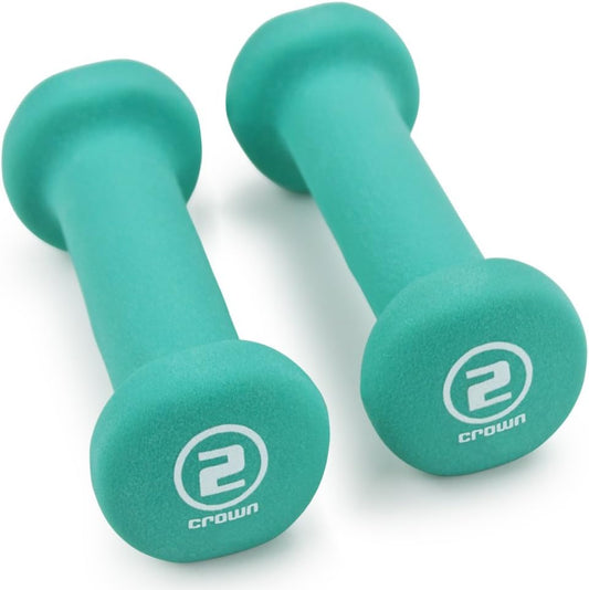 Neoprene Body Sculpting Hand Weights - 1 Pair for Home Workouts | Crown Sporting Goods