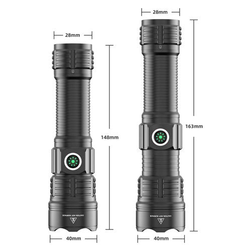 WINDFIRE Tactical Flashlight Rechargeable, Flashlight High Lumen with Picatinny Rails Mount and Pressure Switch, Zoomable 3 Modes Handheld Flash Light