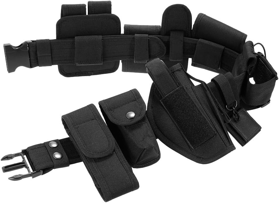 Modular Duty Belt with Pouches & Holster for Law Enforcement, Security & Hunting