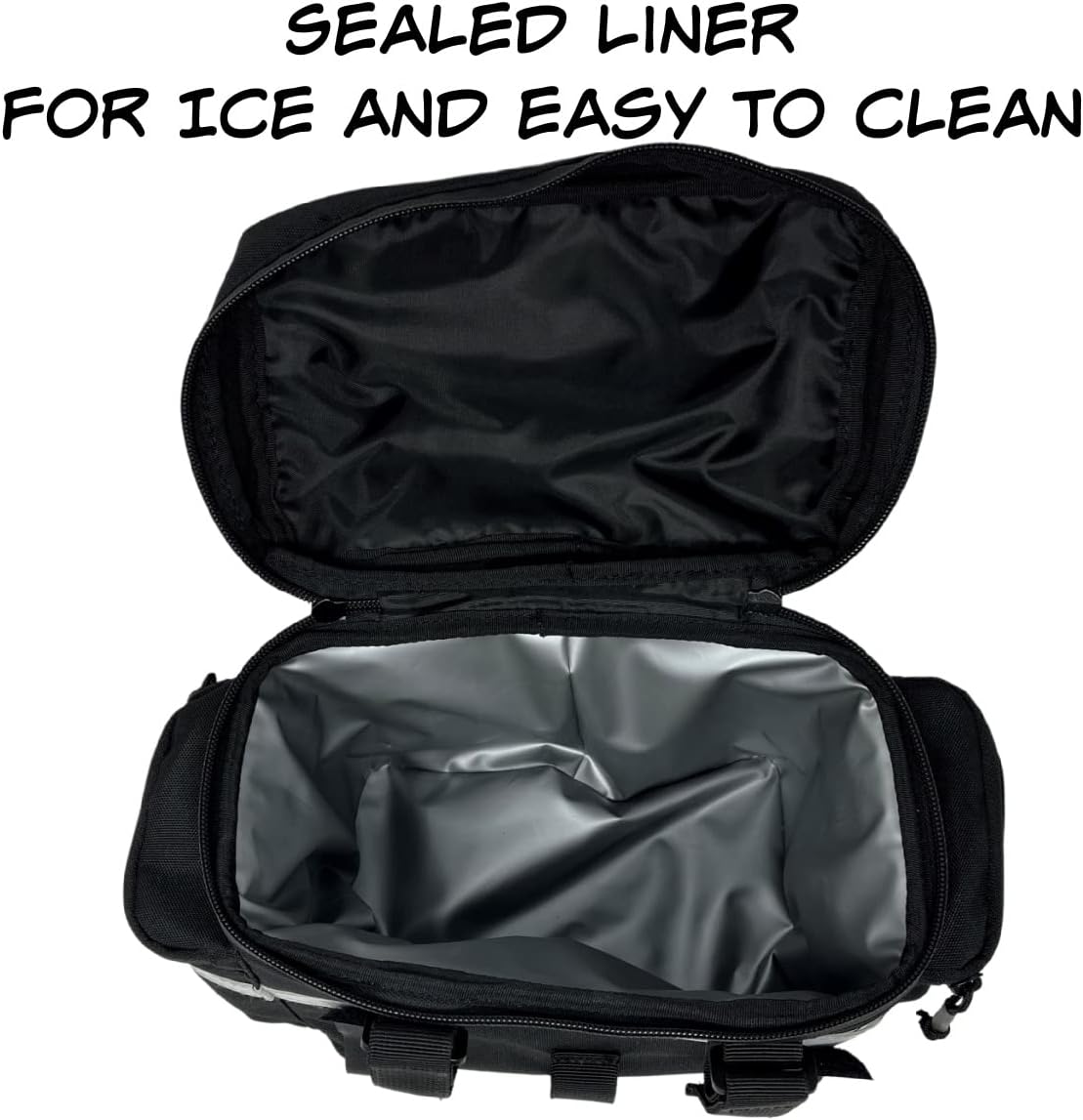 BiKase Big Momma Bike Trunk Bag - Universal Fit Medium Rear Rack Bag with Side Pockets, Top Bungee, Mesh Pocket, Key Holder & Reflective Accents - Spacious Bicycle Rack Bag for Ebikes & Bicycles
