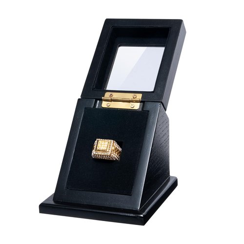 humberboat Wooden Championship Ring Display Case, Sports Ring Holder for Softball, Baseball, Basketball Fans, 1-Slot Storage Box for Multiple Rings, Showcasing Sports Souvenirs (Rings Not Included)