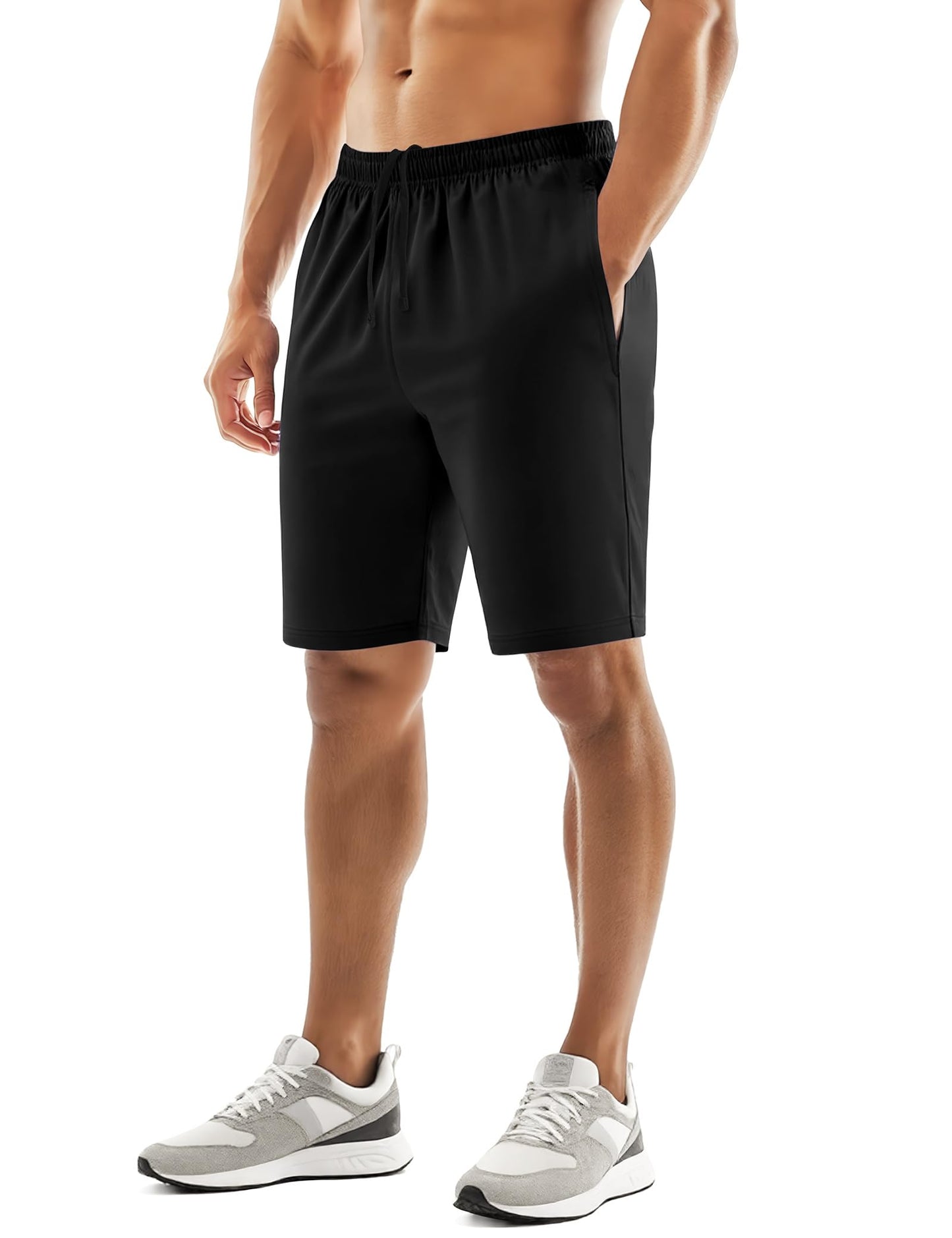 Naarts Men's Athletic Shorts 9'' Quick Dry Workout Running Shorts Lightweight Sports Gym Basketball Shorts with Pockets