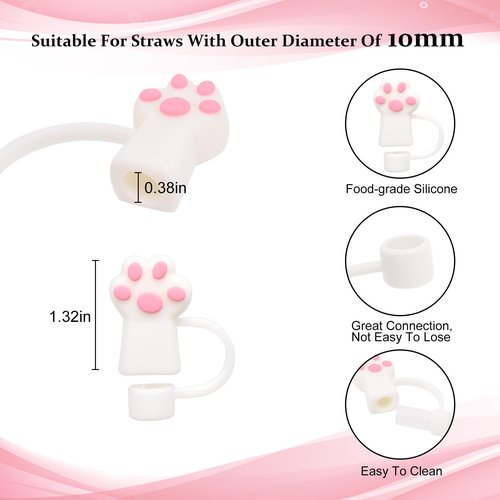 Raymall Spill Stopper For Stanley Cup 40oz 2.0 Quencher Tumbler, 8pcs Silicone Spill Proof Stopper With Straw Cover Accessories For 30 oz Stanley Cup