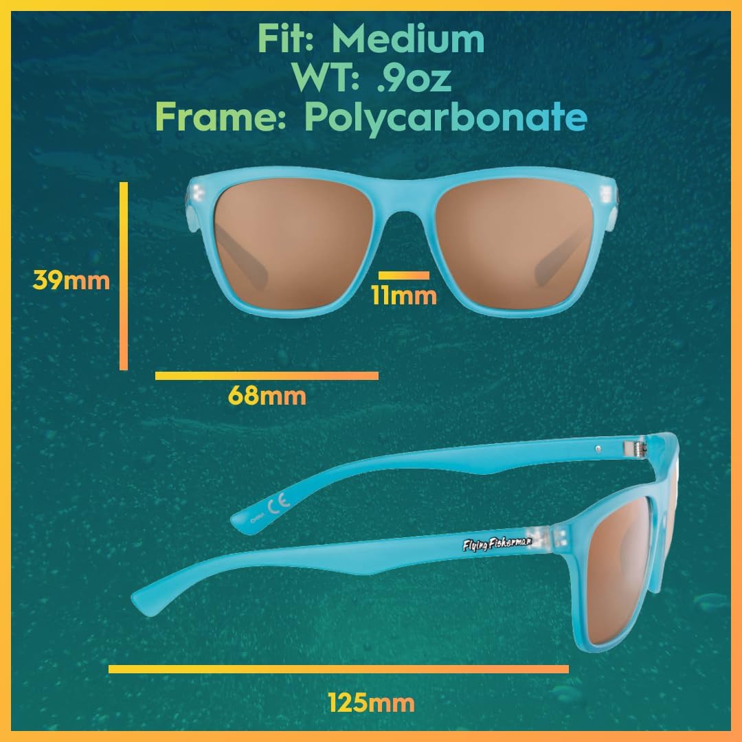 Flying Fisherman Fowey Polarized Sunglasses with AcuTint UV Blocker for Fishing and Outdoor Sports