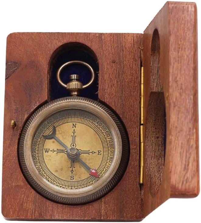 RII Solid Brass Engraved Compass Gifts with Poet Quotes, Perfect for Graduation, Birthdays, Father-Son Bonding, Baptism Celebrations