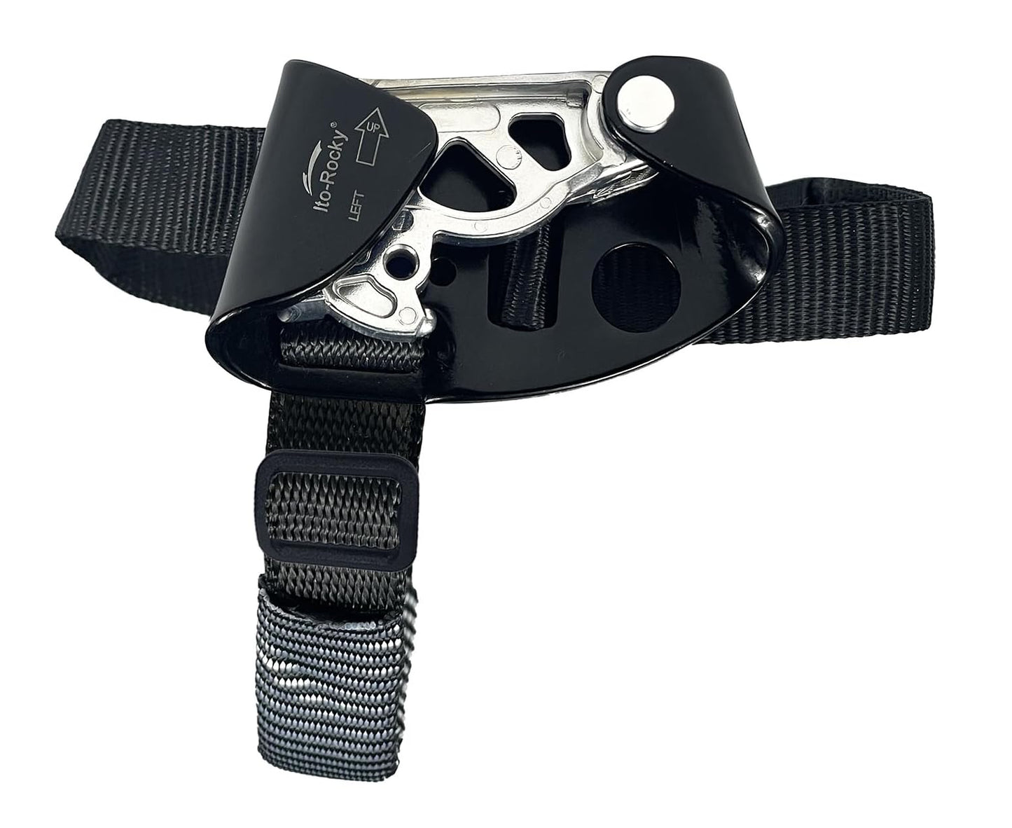 Ito Rocky Foot Ascender Riser - Rope Climbing Equipment for SRT Climbing & Tree Arborist Climbing Device - Left Black