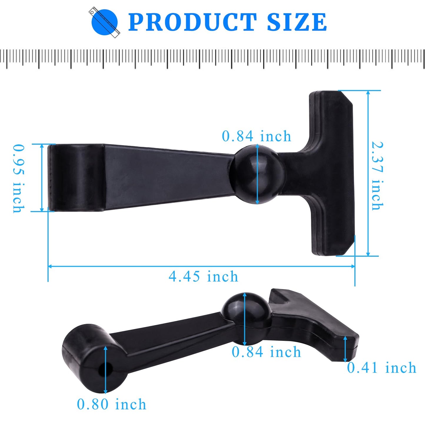 gtpartes 4 Pcs Heavy Duty Cooler Latches Replacement Compatible with YETI Tundra RTIC and Other Related Coolers Lid Latch Parts Accessories Ergonomically Improved Design Black