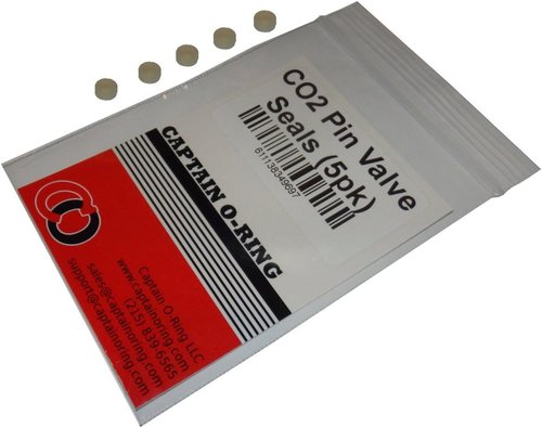 Captain O-Ring - CO2 Internal Pin Valve Seals for Screw-in Paintball Tanks - 9oz, 12oz, 20oz Tanks (5 Pack)