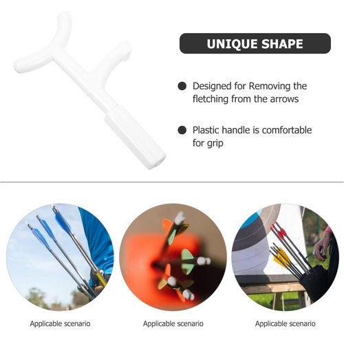 Toddmomy Arrow Fletching Remover Tool for Archery - Ergonomic Plastic Scraper for Easy Fletching Removal and Arrow Maintenance