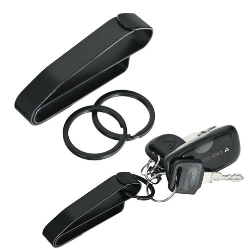 Duty Belt key Holder Belt Clip Belt Key Holder Martensitic High Carbon Stainless Steel Belt Key Clip for Police Handcuff and Fire Agencies with Detachable Key Rings(2.25inch Belt Max)