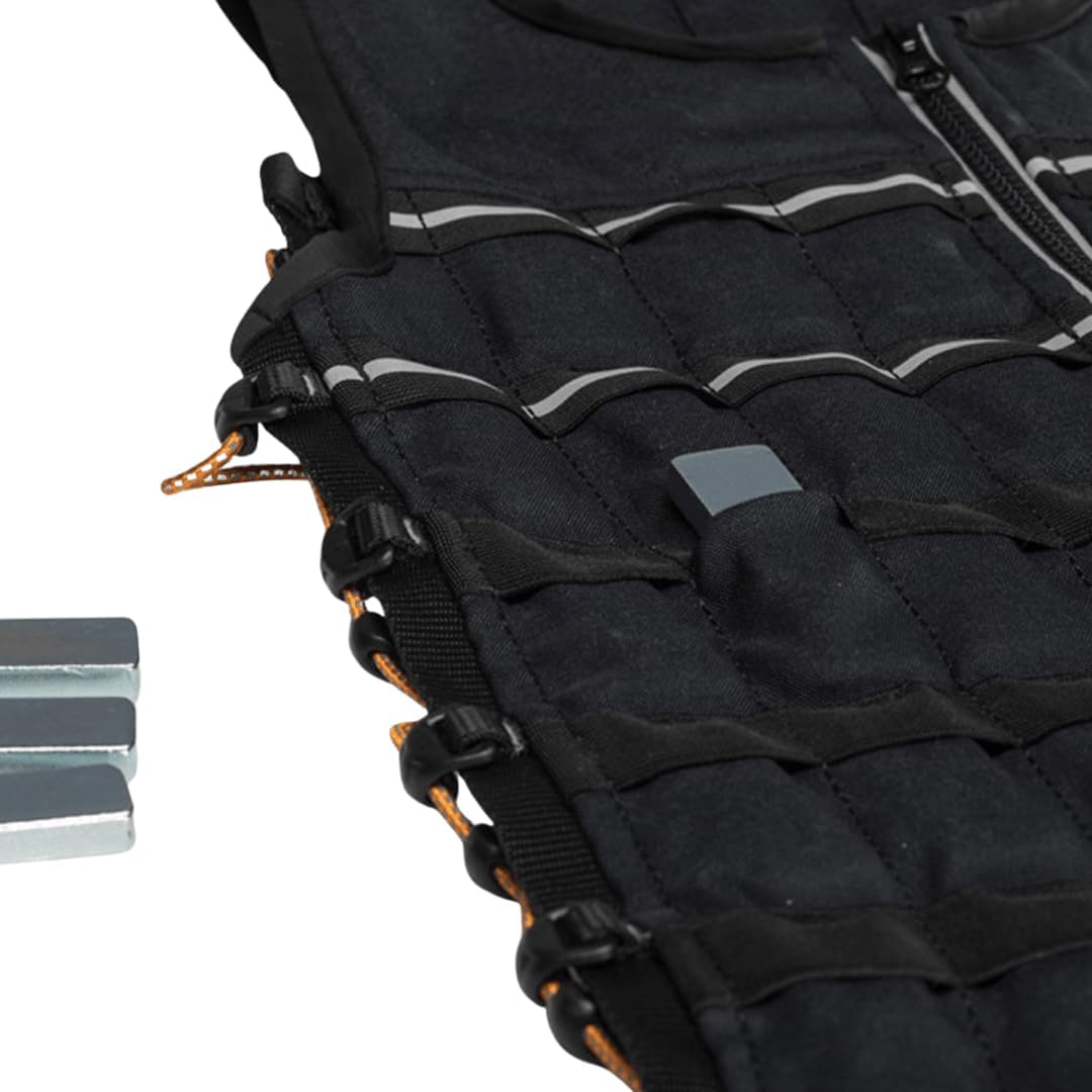 Hyperwear Hyper Vest ELITE Fully Adjustable Weight Vest - Stretch CORDURA® Fabric Zipper Thin Steel Weights - Weighted Vests for Running, Strength, Endurance, Walking - Sizes S, M, L, XL