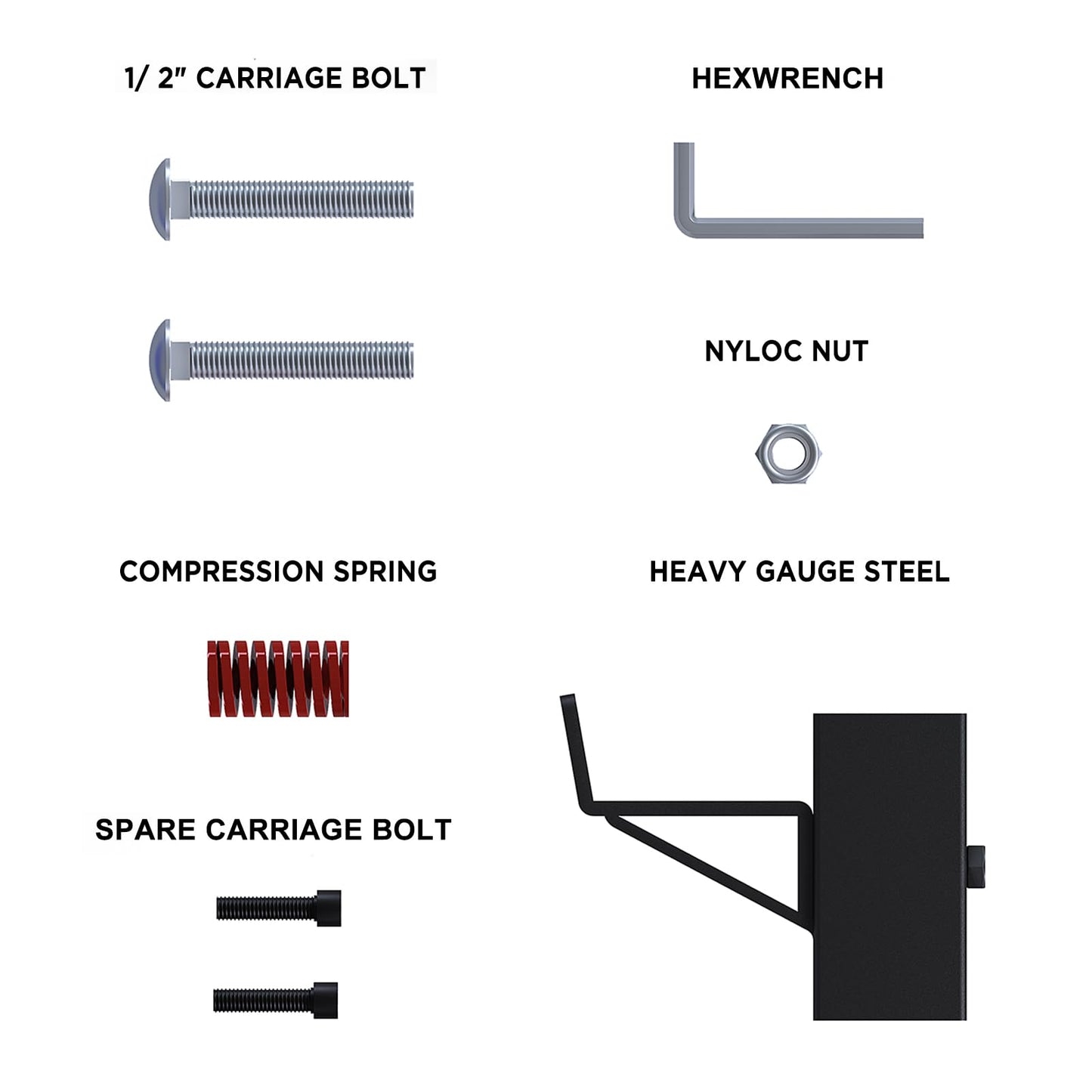 Atflbox T-Post Target Hanger for AR500 Targets, T-Post Target Brackets Mount, AR500 Steel Torso Silhouette Targets Conversion Adapter for Outdooor Shooting Practice (1 Pack)