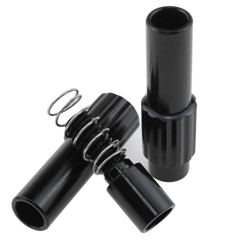 Haidong Bicycle Cable Adjuster Line Regulator Adjuster Regulator housing cover Three colors Bike Brake Cable Gear Shift Connector(red, black and silver) -6PCS