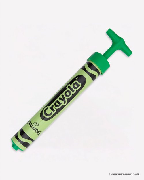 Spalding X Crayola 12" Single Action Green Pump