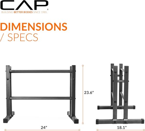 CAP Barbell 24" Utility Rack for Dumbbells, Kettlebells & Medicine Balls - Heavy-Duty Storage Solution