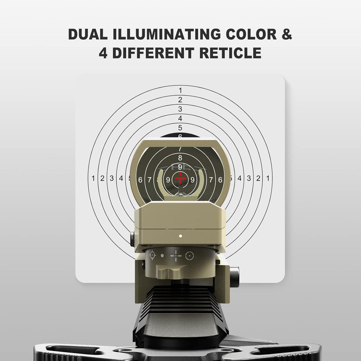 Feyachi Reflex Sight - Adjustable Reticle (4 Styles) Both Red and Green in one Sight!